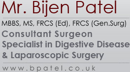 Mr. Bijen Patel - Consultant Surgeon Spcieliast in Digestive Disease & Laparoscopic Surgery