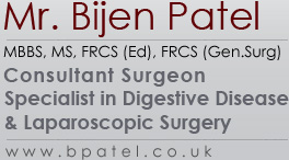Mr. Bijen Patel - Consultant Surgeon Spcieliast in Digestive Disease & Laparoscopic Surgery